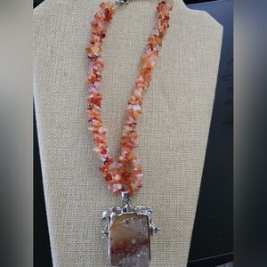 Orange Gemstone Necklace